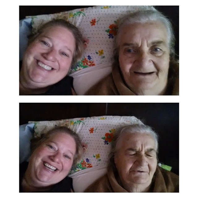 Mom and grandma #selfie... Then grandmas face after she saw it ️