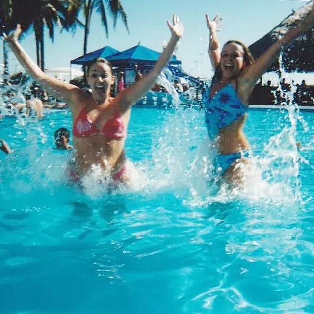 #tbt to spring break 2002 in #Mazatlan with my #alphasigmaalpha sorority sisters. Splashing around with @tiffany_gail_ ️ Often times people have negative stereotypes about sororities/fraternities and the people in them. Becoming an #ASA sister literally changed my life. My freshman year in college I had just gotten out of an extremely unhealthy relationship, I was just shy of 200lbs, and I didn't have close friends who had similar life goals. Meeting the girls who became my sisters raised me up, taught me to value and respect myself, helped me learn healthy habits and how to become a woman of poise and purpose. I will forever be grateful for that, and am thankful they are still some of my closest friends over a decade later. @superwife @nancypants13 @smeurer @jenforyou @tiffany_gail_